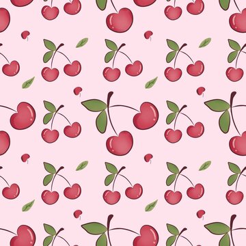 seamless cherry pattern