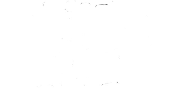Animation cinematic film dust and heavy grain texture overlay white background. vintage film grain texture with light scratches 4k loopable overlay. Flim Rolling black Screen with dust and scratches.