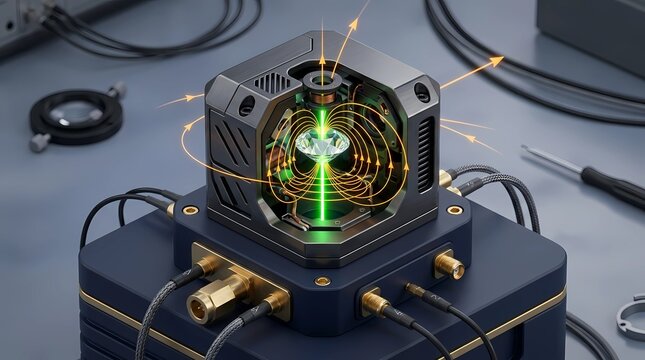 Diamond Nitrogen-Vacancy Quantum Magnetometer Node with Optical Excitation