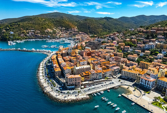 View of Porto Santo Stefano, Tuscany, Italy