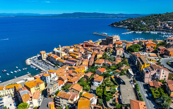 View of Porto Santo Stefano, Tuscany, Italy