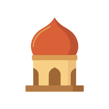 Flat illustration of a mosque dome