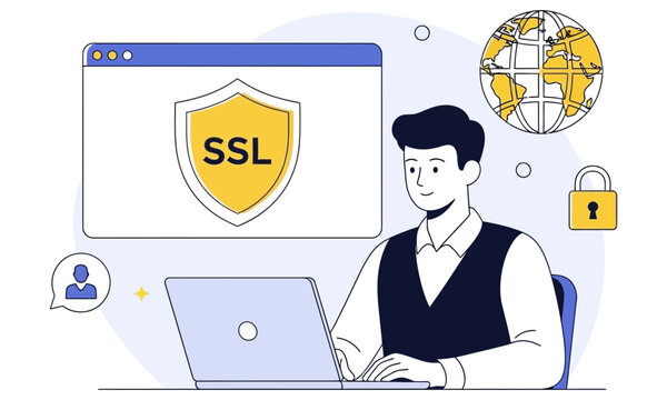 Secure internet browsing with ssl certificate protection for online data and user privacy