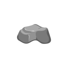 Single Grey Boulder Rock Vector Illustration © Ymz_Design