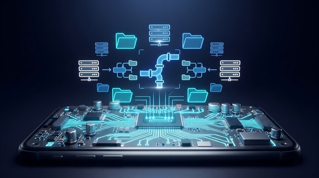 Digital Cloud Data Storage and Server Network Technology on Smartphone