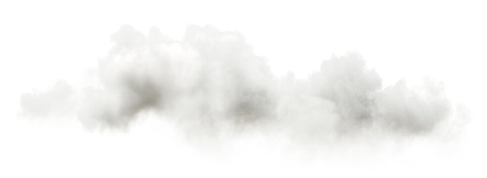 Steam smooth clouds spreading cutout backgrounds 3d rendering png