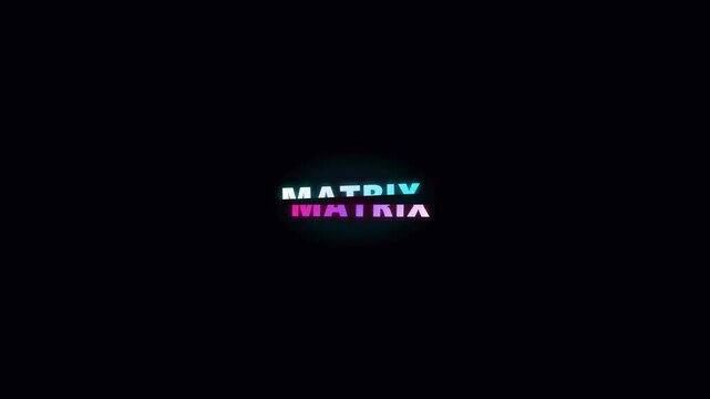 Kinetic 3D slash text with neon blue and pink laser cut glowing effect on black background for digital motion graphic design projects