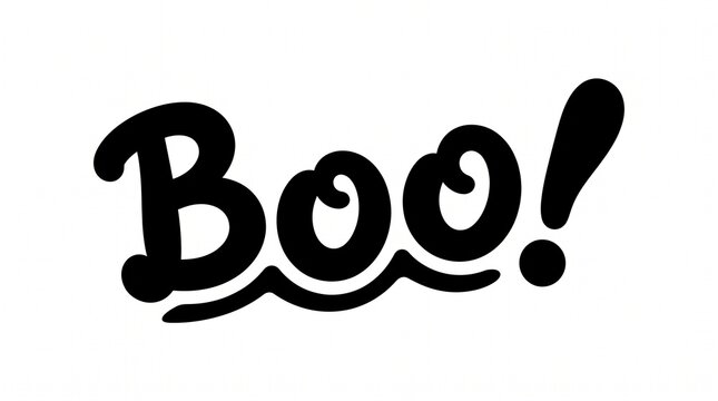 Hand lettering the word BOO
