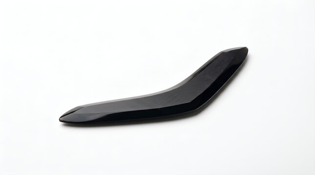 Black Boomerang as a Concept for Karma Quotes on White Background