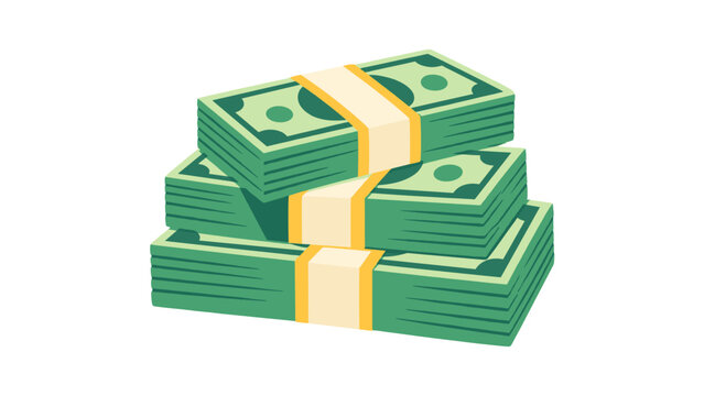 Stacks of cash money illustration