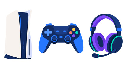 Gaming console and controller illustration © Andrei