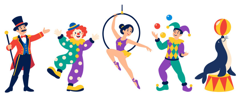 Circus performers illustration