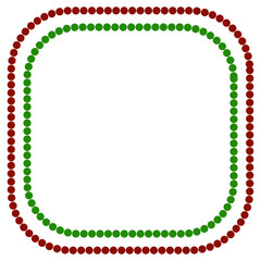 Curved Beaded Border Frame Vector Graphic Element for Christmas’s cards and greetings decorations  © X7