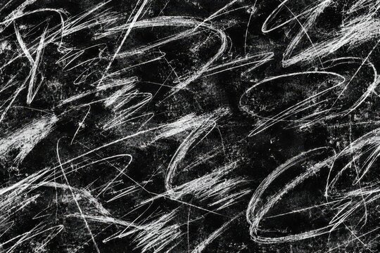 Seamless white charcoal scribble overlay on black grunge texture for motion graphics, branding, social media, and creative presentations