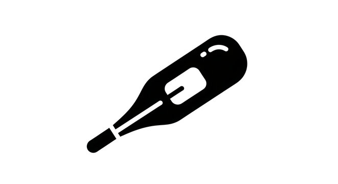Digital thermometer icon isolated on a transparent background