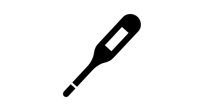 Digital thermometer icon isolated on a transparent background