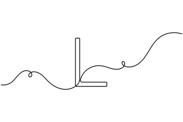 Obraz premium Different capital letters of the alphabet sign continuous one line art single drawing on white background minimalist monoline elegant calligraphy and script type concept symbol vector illustration