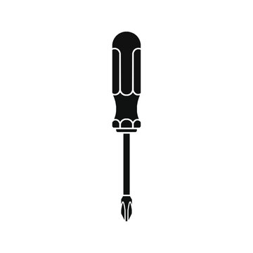 Screwdriver vector icon silhouette