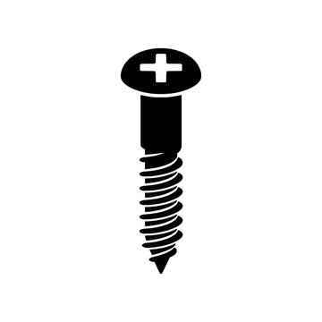 Flat vector screw icon