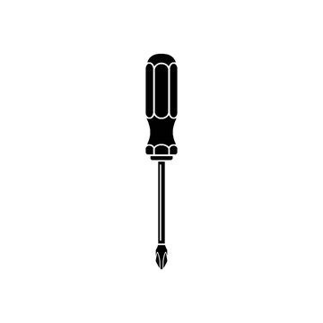 Screwdriver vector icon silhouette