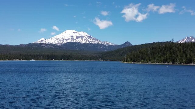 South Sister and Elk Lake - Cascade Lakes area in Oregon