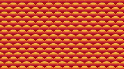 Abstract red orange yellow overlapping semicircle scale pattern repeating texture background design tile © Abdulla11