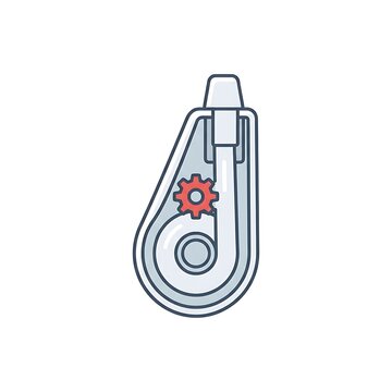 Correction Tape Dispenser Flat Illustration