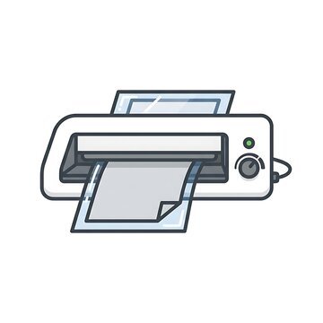 Desktop Laminator Machine Illustration