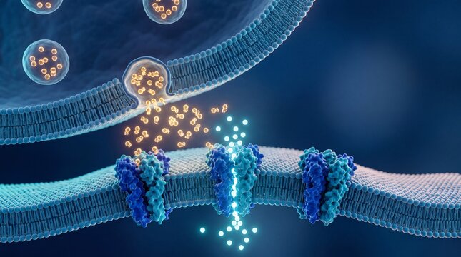 Chemical Synapse with Neurotransmitter Exocytosis and Ion Channel Activation