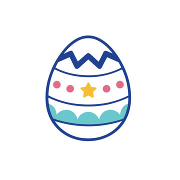 Decorated Easter Egg with Colorful Patterns