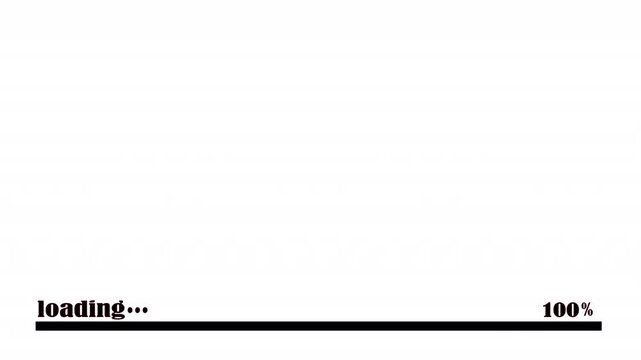 0 to 100 % loading bar in row with alpha channel