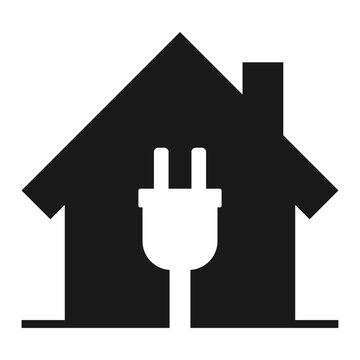 House Electric Power Plug Silhouette Icon