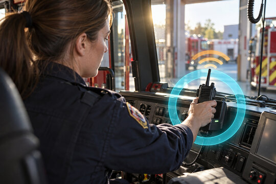 Fire engine cab radio charger readiness check