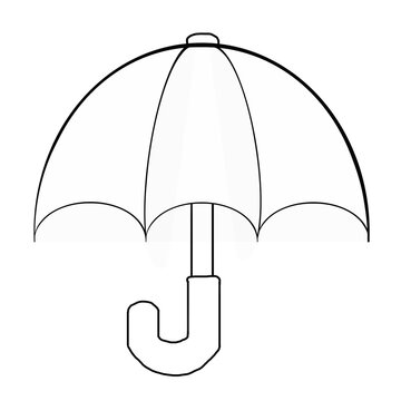 Line drawing of an umbrella.