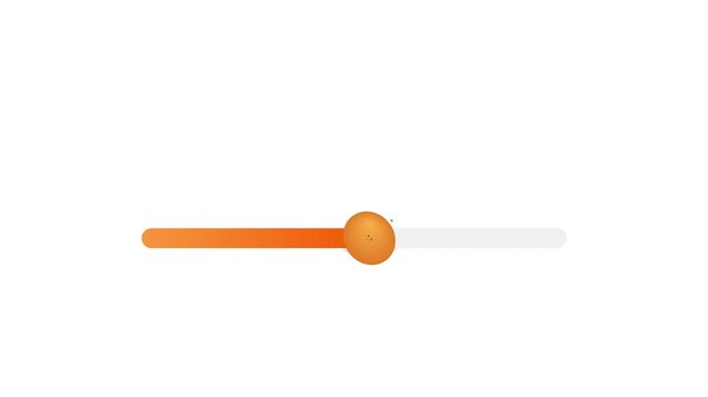 Halloween orange loading bar with pumpkin slider on white background