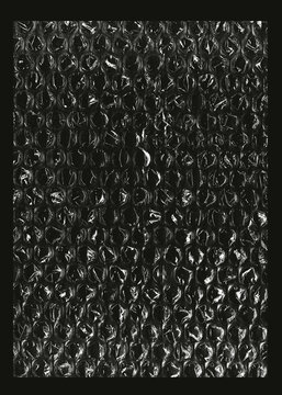 Plastic wrap air bubble transparent texture. Packaging material background.