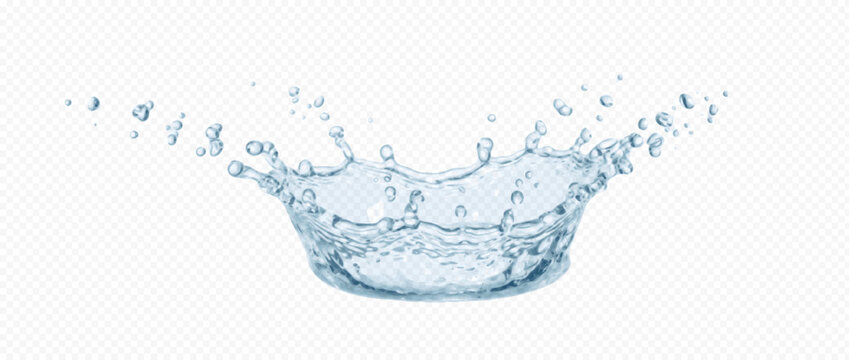 Easy-to-edit vector layers. Water splash crown with flying droplets. Useful for mockups and editorial layouts. Five separate layers make the artwork easy to adapt to different designs.