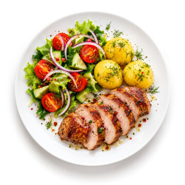 Fried pork and vegetables