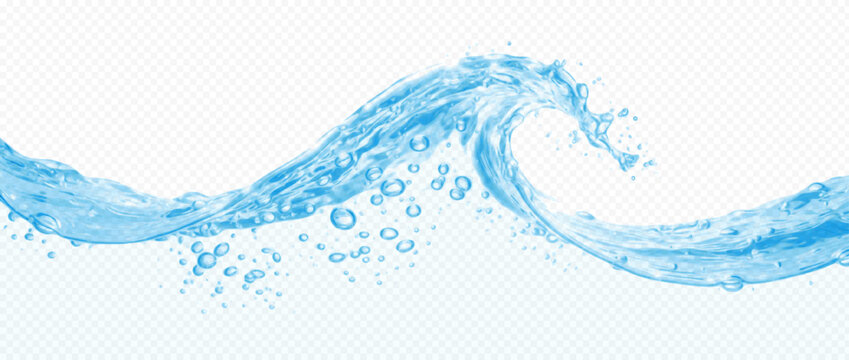 Easy-to-edit vector layers. Water splash wave with air bubbles. Useful for mockups, presentations, and editorial layouts. Five separate layers make the artwork easy to adapt to different designs.