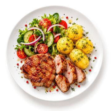 Fried pork and vegetables