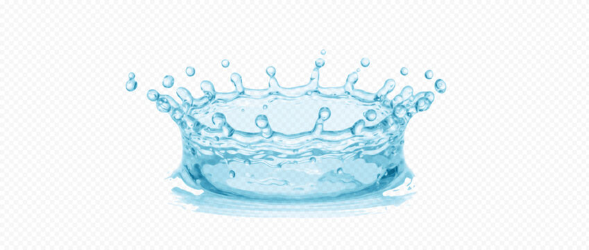 Easy-to-edit vector layers. Water splash crown with flying droplets. Useful for mockups and editorial layouts. Five separate layers make the artwork easy to adapt to different designs.
