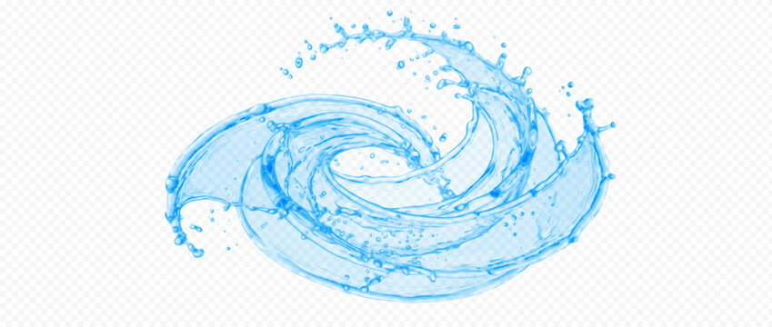 Easy-to-edit vector layers. Water splash swirl with dynamic droplets. Useful for mockups and editorial layouts. Five separate layers make the artwork easy to adapt to different designs.