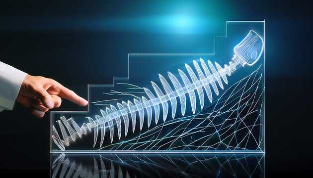 root cause analysis problem fishbone ishikawa glowing fishbone diagram on dark glass with poised hand to trace problem origin focused and analytical conveying urgency and clarity