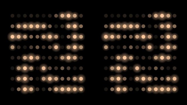 Glowing orange dots forming abstract digital matrix grid