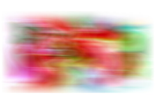 Abstract colorful motion blur graphic element isolated on transparent background