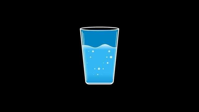 Minimalist Glass Cup Filling with Water Wave Tracker Loop 4K 60fps