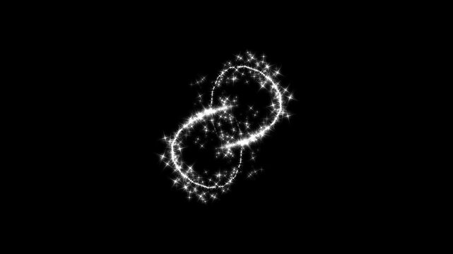 Glitter sparkles twinkle stars line and twinkle sparkle stars animation, magic sparkles glitter line stars, cartoon doodle sparkles, glitter star sparkle effects on black screen. 4k video