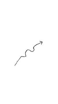 Creative Graph hand drawn arrow chart growing up. Exponential growth and Business profit increase-on Black Background. arrow navigation arrow pointer on transparent background.