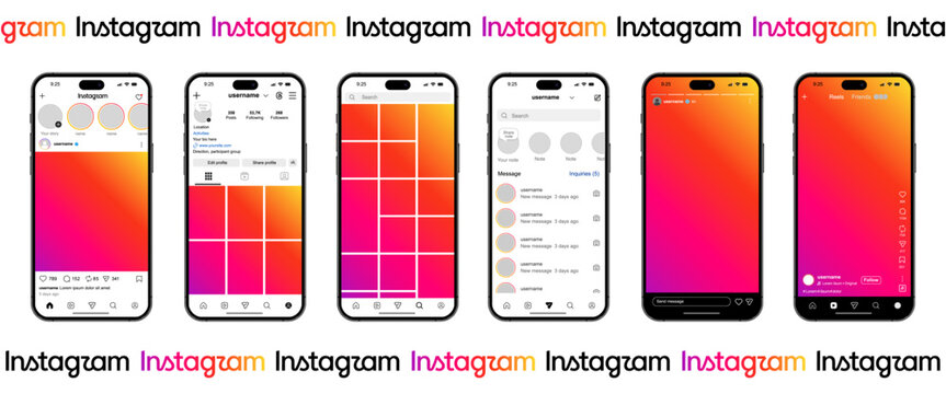 New Instagram mockup interface 2026 on iPhone 18 Pro, update Instagram design, new Instagram social media template
