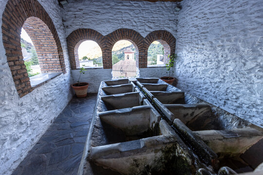 Fuente del Cerrillo washhouse in Pampaneira, Granada, Andalusia, Spain